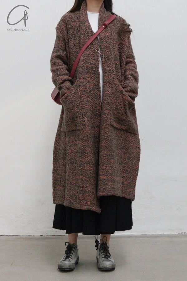 Daniel Andresen long knitted jacket GRANDALA pebble color 1 (PDA8)